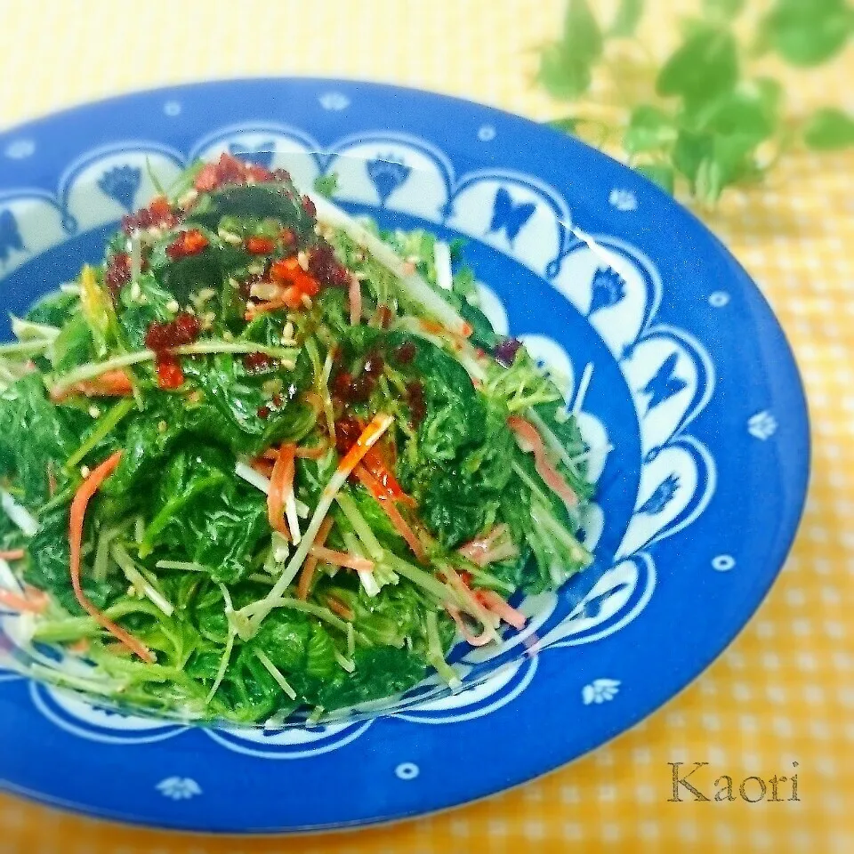 縮みほうれん草と水菜のマヨラー和え♪|くいしんぼうさん