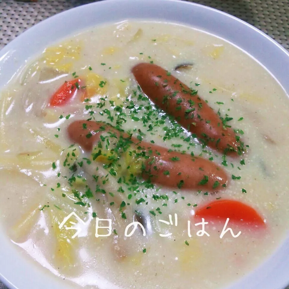 Snapdishの料理写真:風邪を撃退☆あったかミルクスープ|ナデシコさん