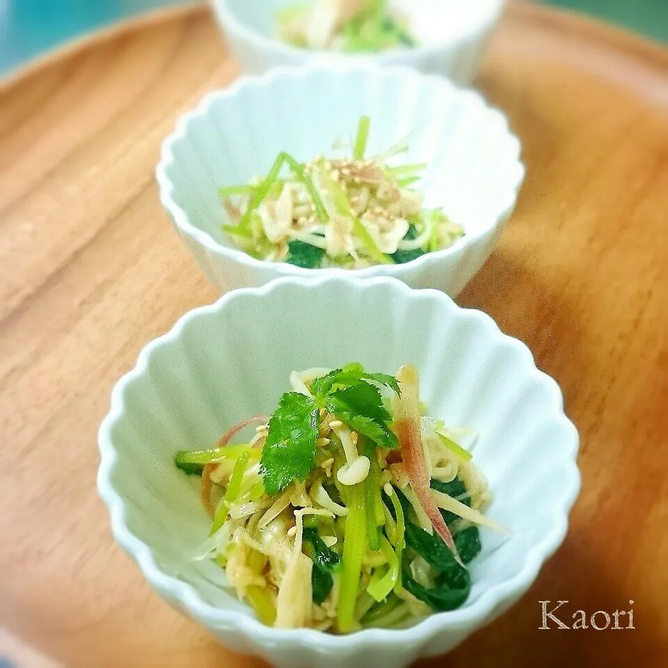 大人の昆布茶和え(三つ葉・みょうが・エノキ)|くいしんぼうさん