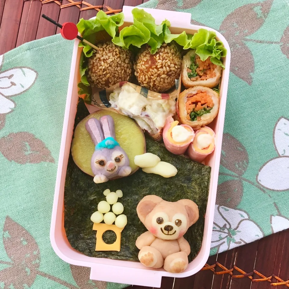 ダッフィー 🐻ステラルー🐰 お月見弁当|えりかさん