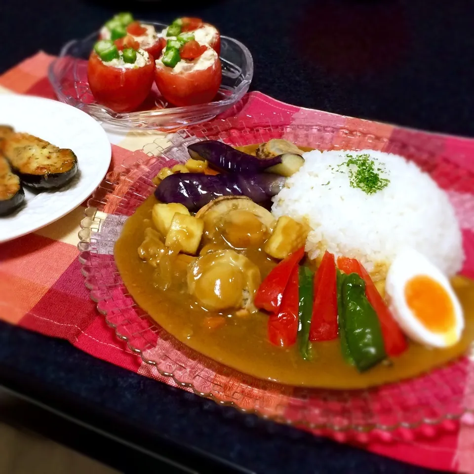 シーフードと揚げ野菜カレー|えりかさん