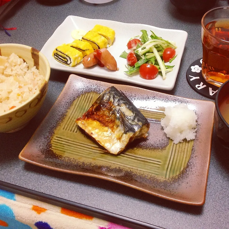 塩鯖定食♫|めだか🎶ママさん