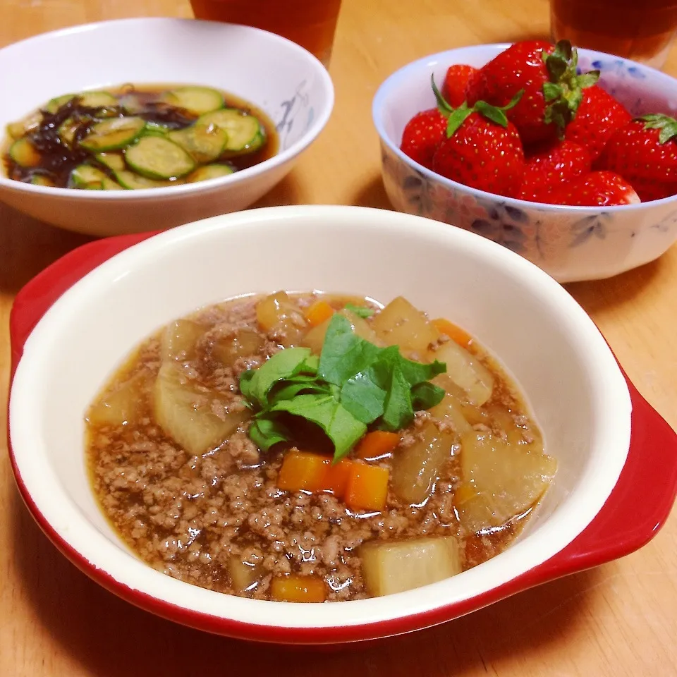 大根と挽肉の煮物|めだか🎶ママさん