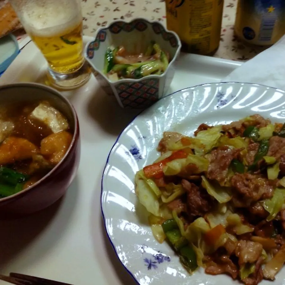 Snapdishの料理写真:6/1夕食　肉野菜炒め|へいちゃんさん