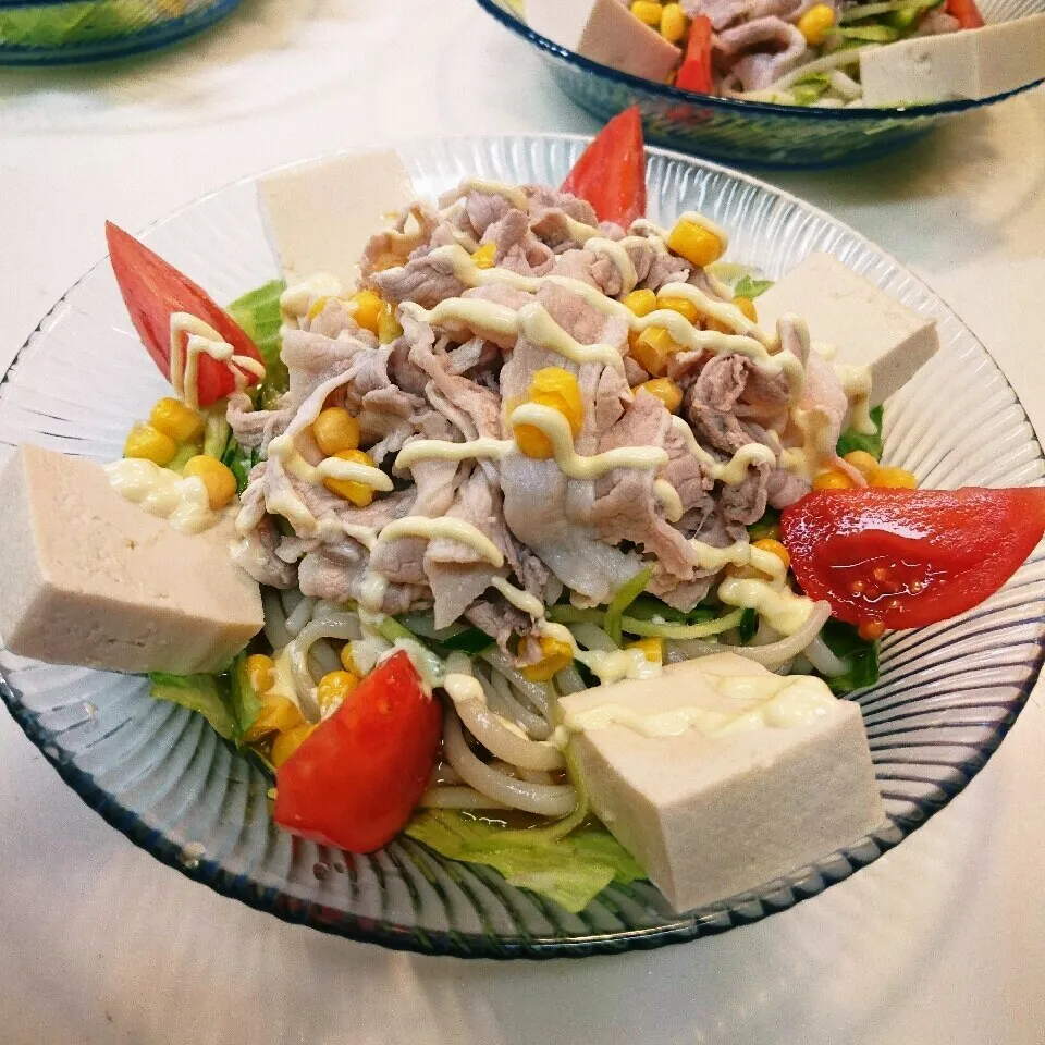 冷しゃぶサラダうどん|やみぃさん