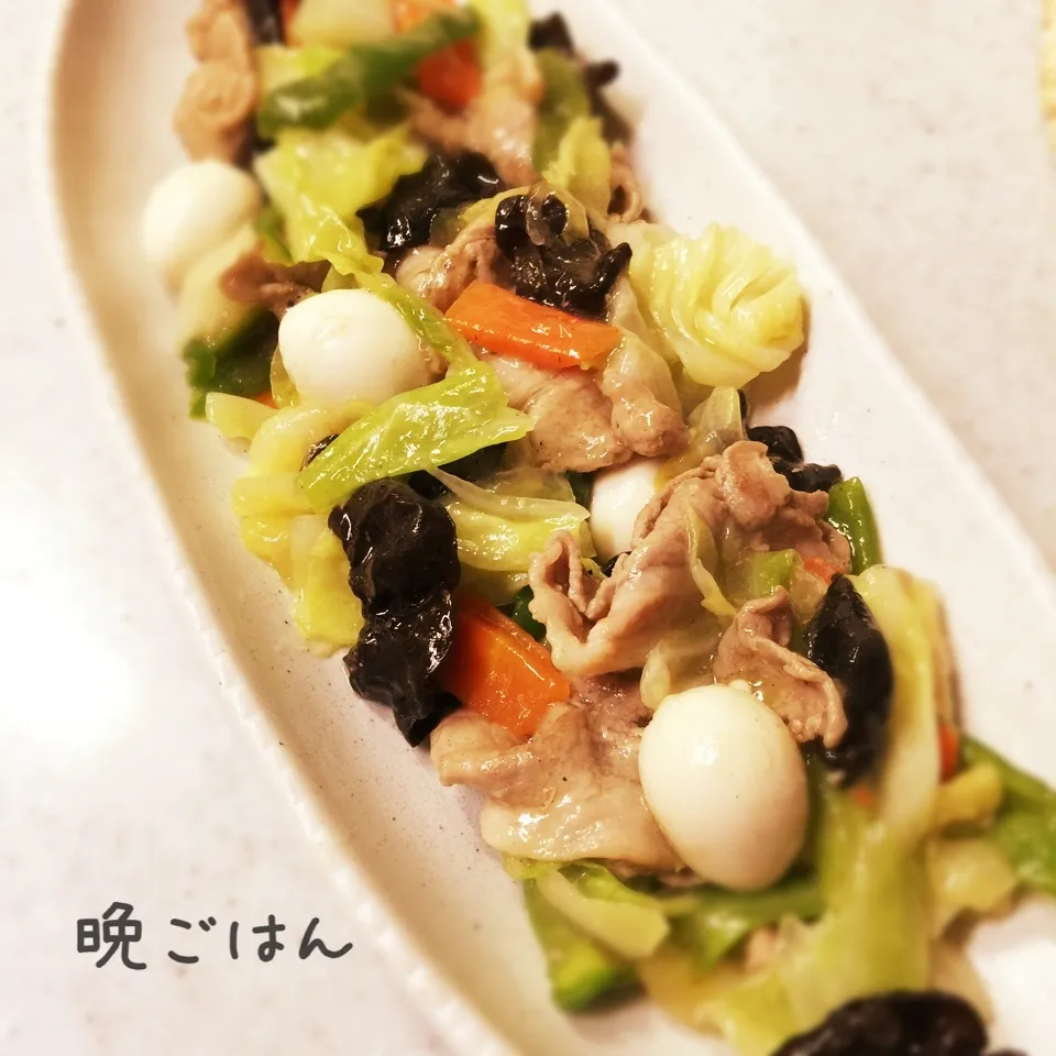 キャベツとキクラゲの中華炒め|み〜さん