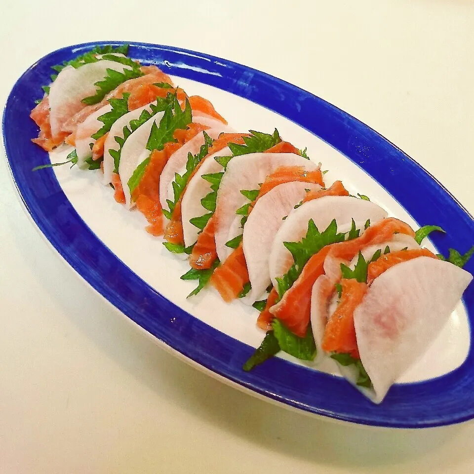 サーモンと大葉の大根はさみ|やみぃさん