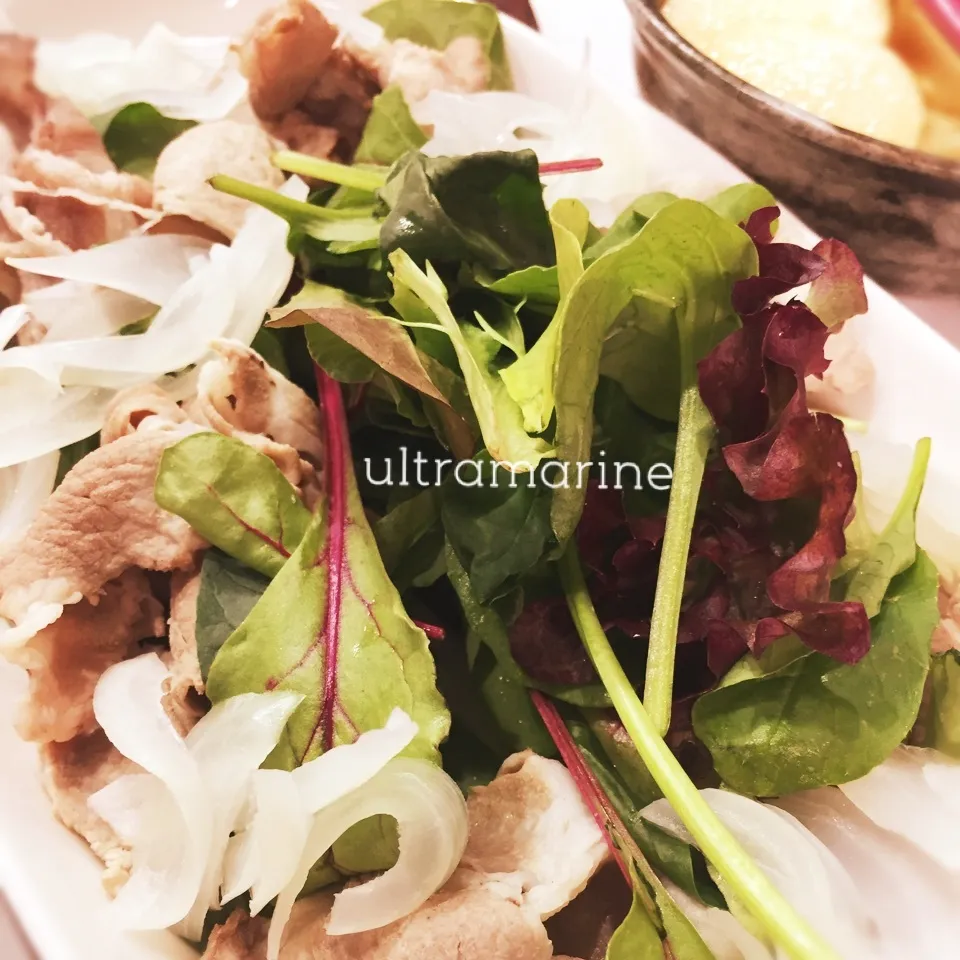 ＊新玉ねぎともち豚。冷しゃぶサラダ♪＊|ultramarineさん