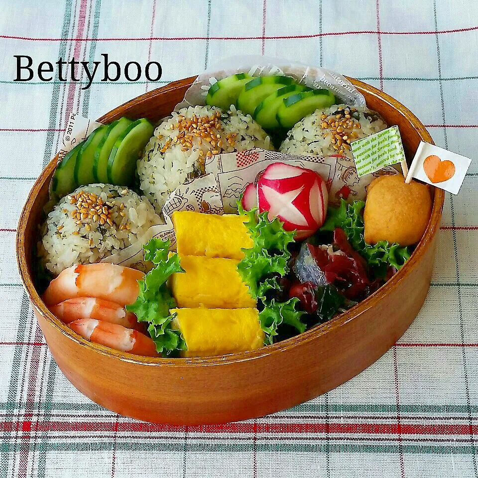 海苔の炊き込ｺﾞﾊﾝでぉ弁当♪|bettyさん