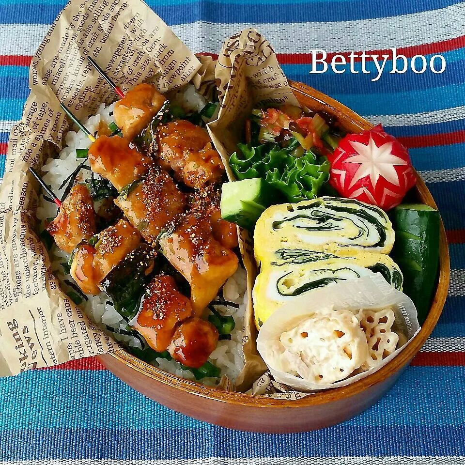 焼き鳥丼弁当(｡･ө･｡)|bettyさん