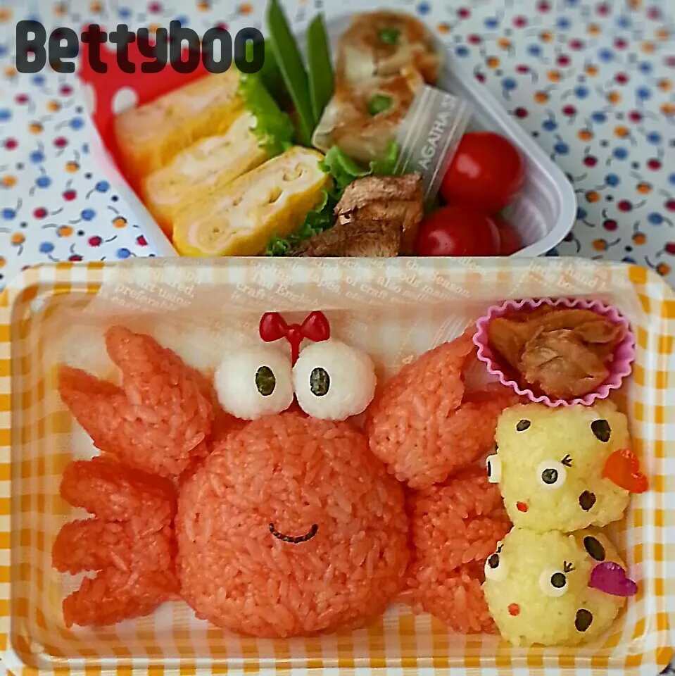 Snapdishの料理写真:ﾊｺﾌｸﾞぉ気に入り♪ｶﾆｶﾆThank You弁当|bettyさん