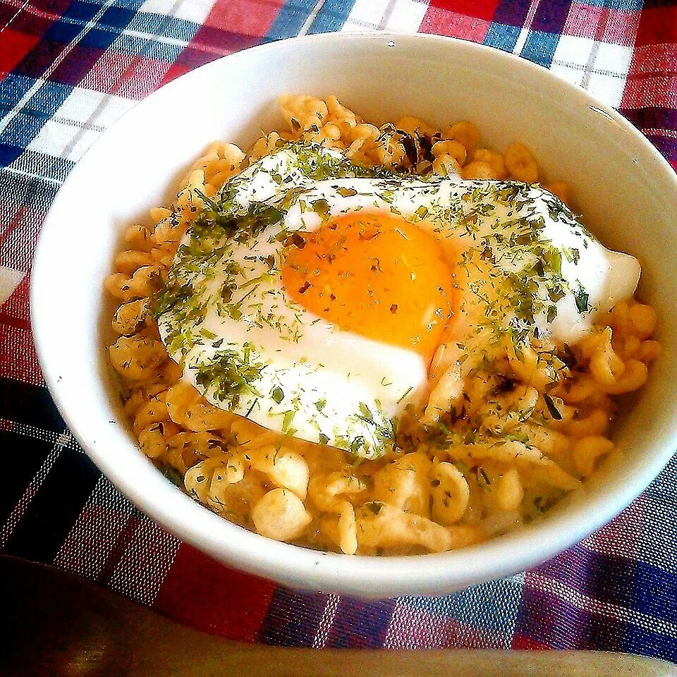 Snapdishの料理写真:からビーのたぬきたまご丼♪|やみぃさん