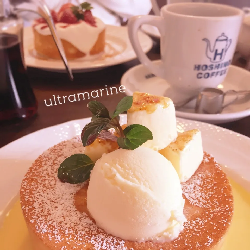 Snapdishの料理写真:＊星乃珈琲店のスフレパンケーキ！カタラーナ＊|ultramarineさん