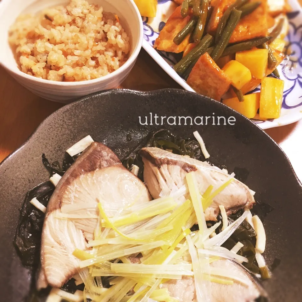 ＊中華おこわ、ブリ蒸、厚揚げ炒め…中華ごはん♪＊|ultramarineさん