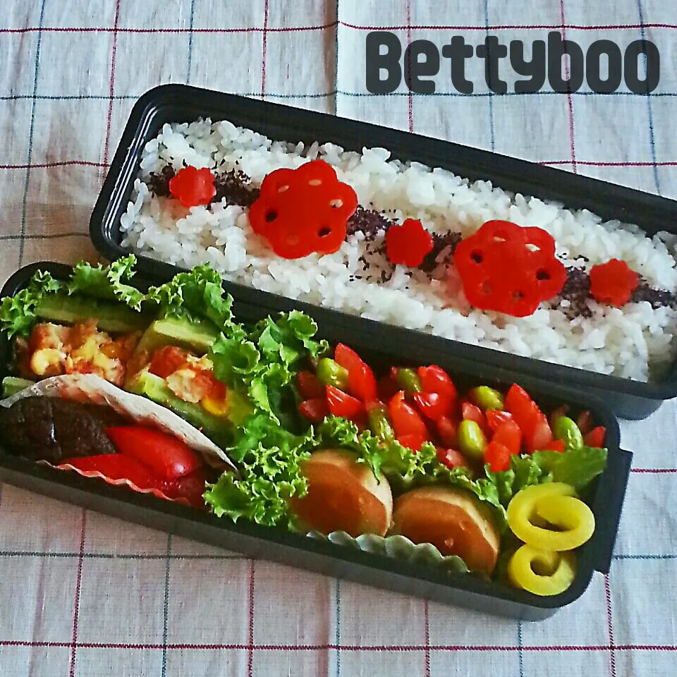 ｺﾞｰﾔinﾂﾅﾎﾟﾃﾄｻﾗﾀﾞ焼きのぉ弁当|bettyさん