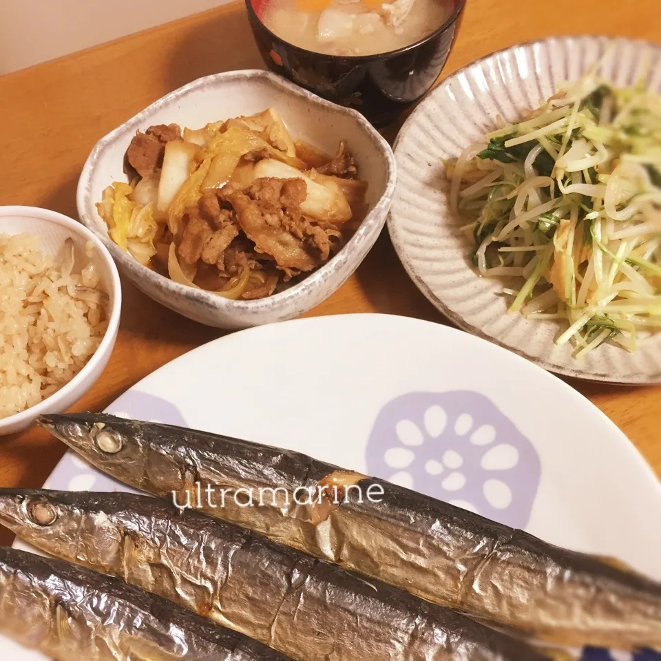 ＊さんま和定食な晩ごはん。＊|ultramarineさん