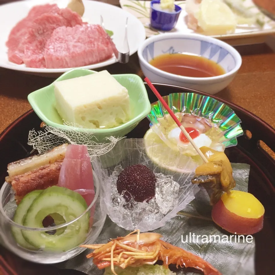 Snapdishの料理写真:＊旅ごはん…夏の旅館ごはん。＊|ultramarineさん