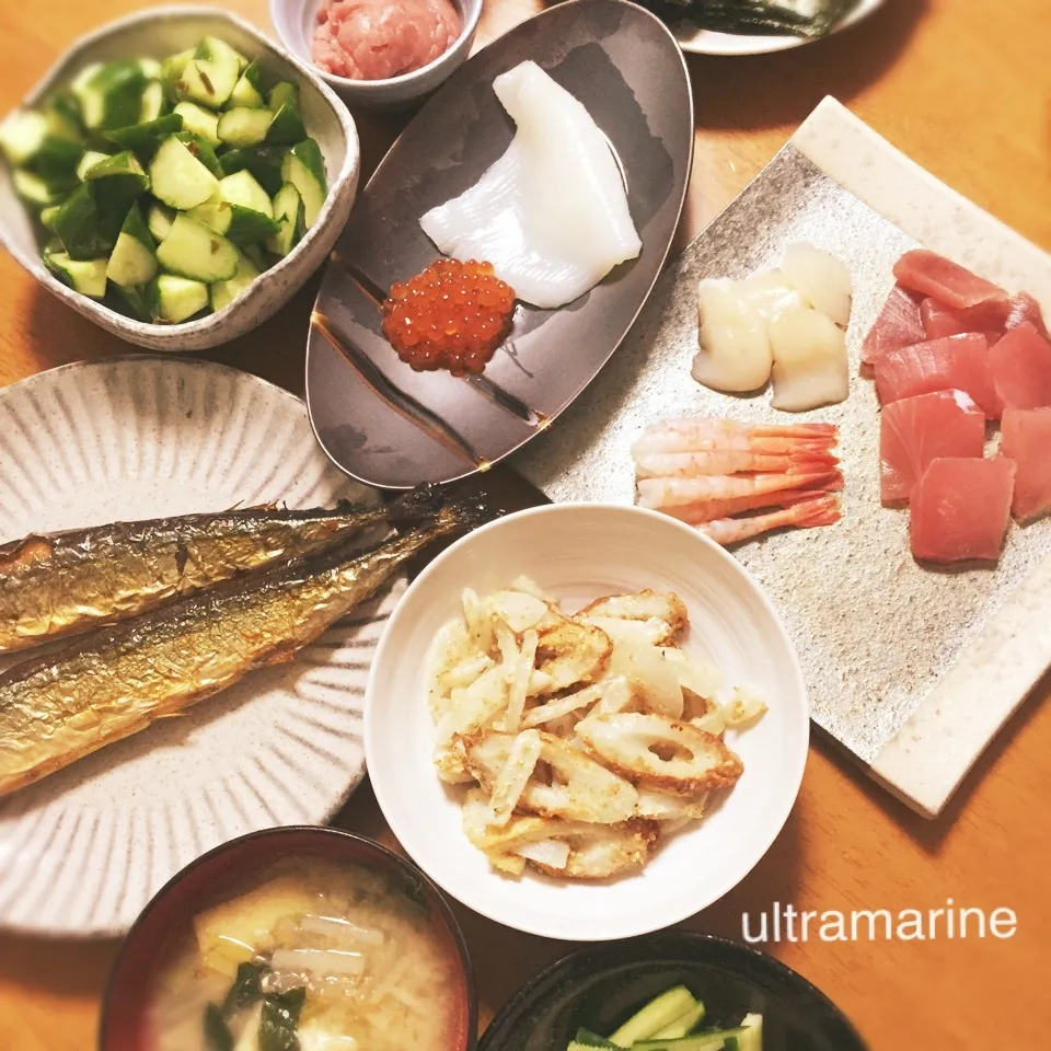 Snapdishの料理写真:＊ベビさんも♪海苔巻き手巻き寿司パーティ＊|ultramarineさん