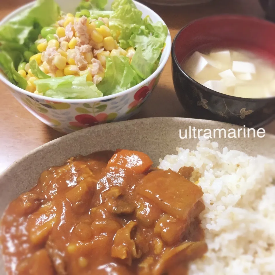 ＊年長の娘作！晩ごはん(*^^*)＊|ultramarineさん