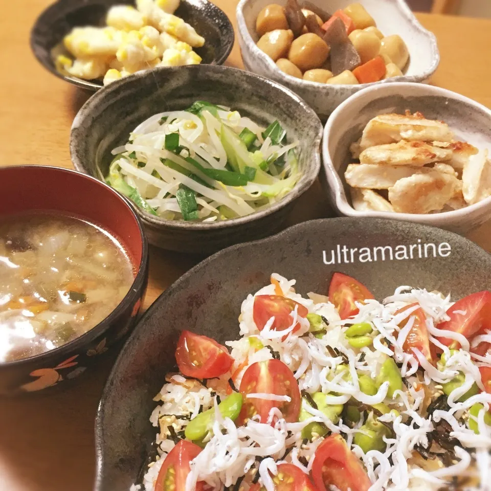 ＊夏の混ぜ寿司♪和膳な晩ごはん。＊|ultramarineさん