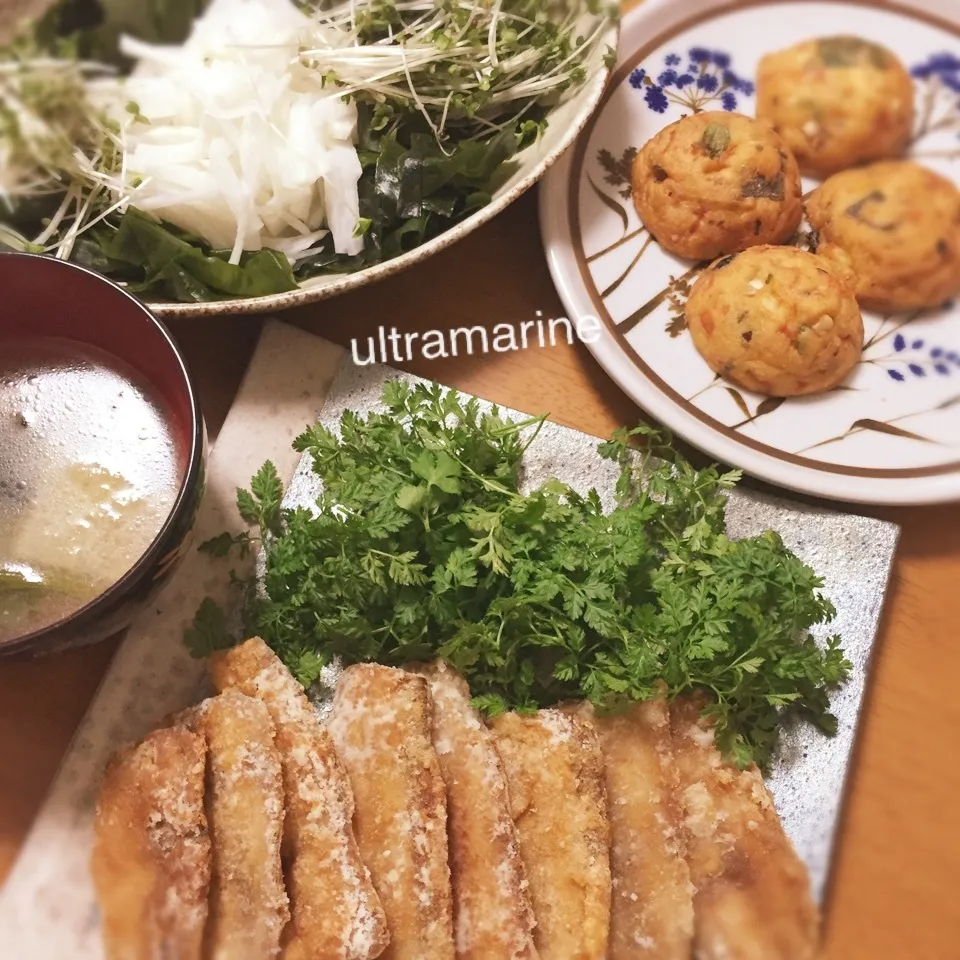 Snapdishの料理写真:＊さんまの竜田揚げ（焼き）＊|ultramarineさん