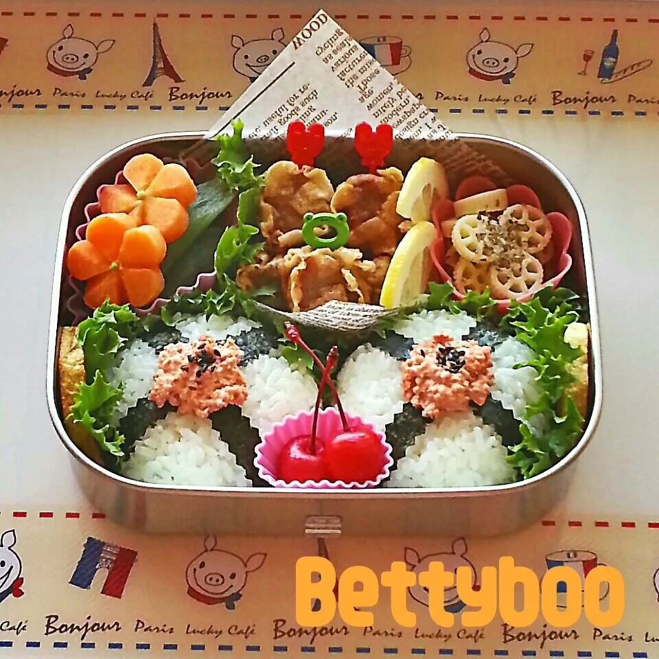 鮭ﾏﾖおにぎり弁当|bettyさん