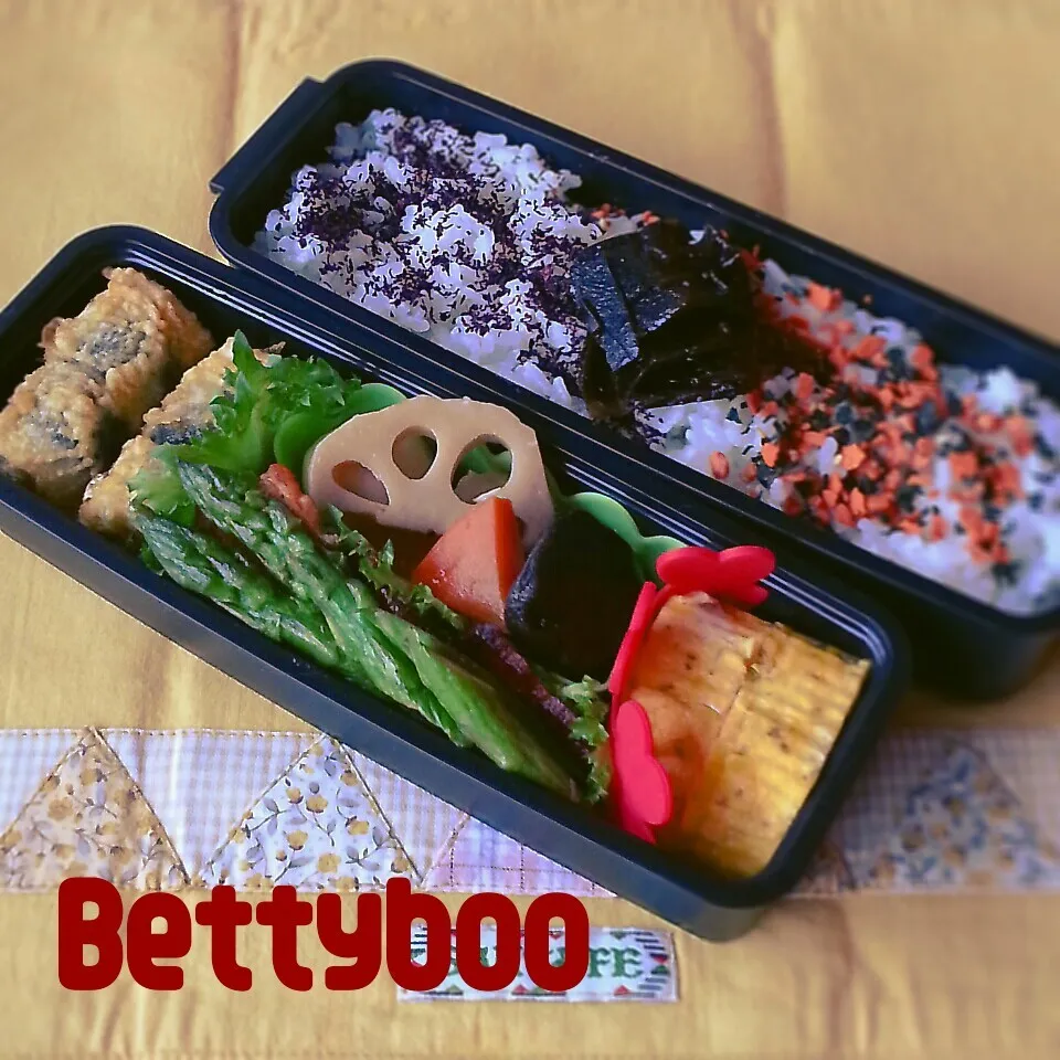 いわしのｼｿ巻ﾃﾝﾌﾟﾗ弁当|bettyさん