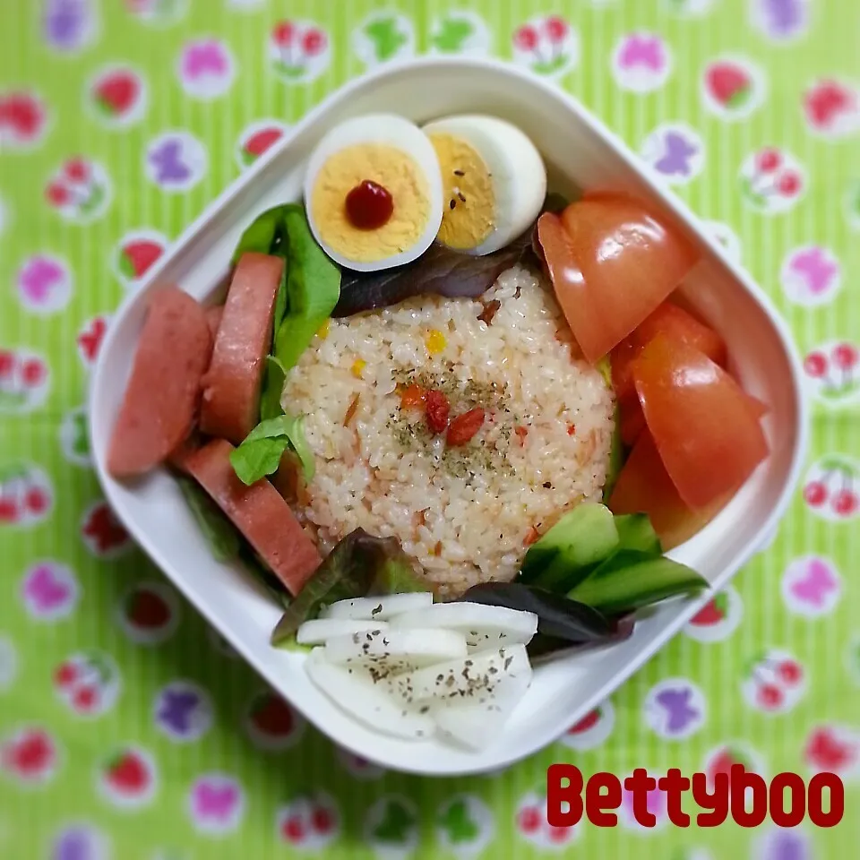 ﾁｷﾝﾋﾟﾗﾌのお弁当|bettyさん