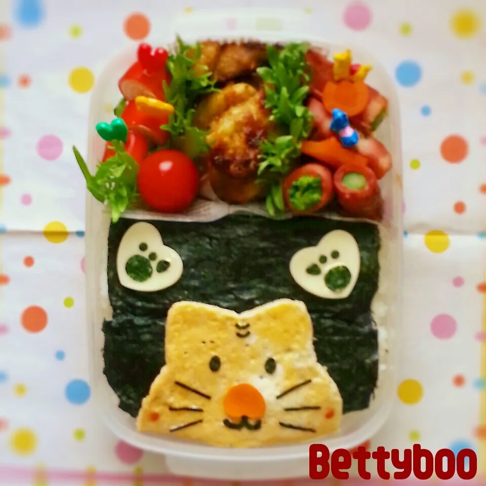 ﾄﾗ?ﾆｬﾝｺですよ!!のキャラ弁|bettyさん