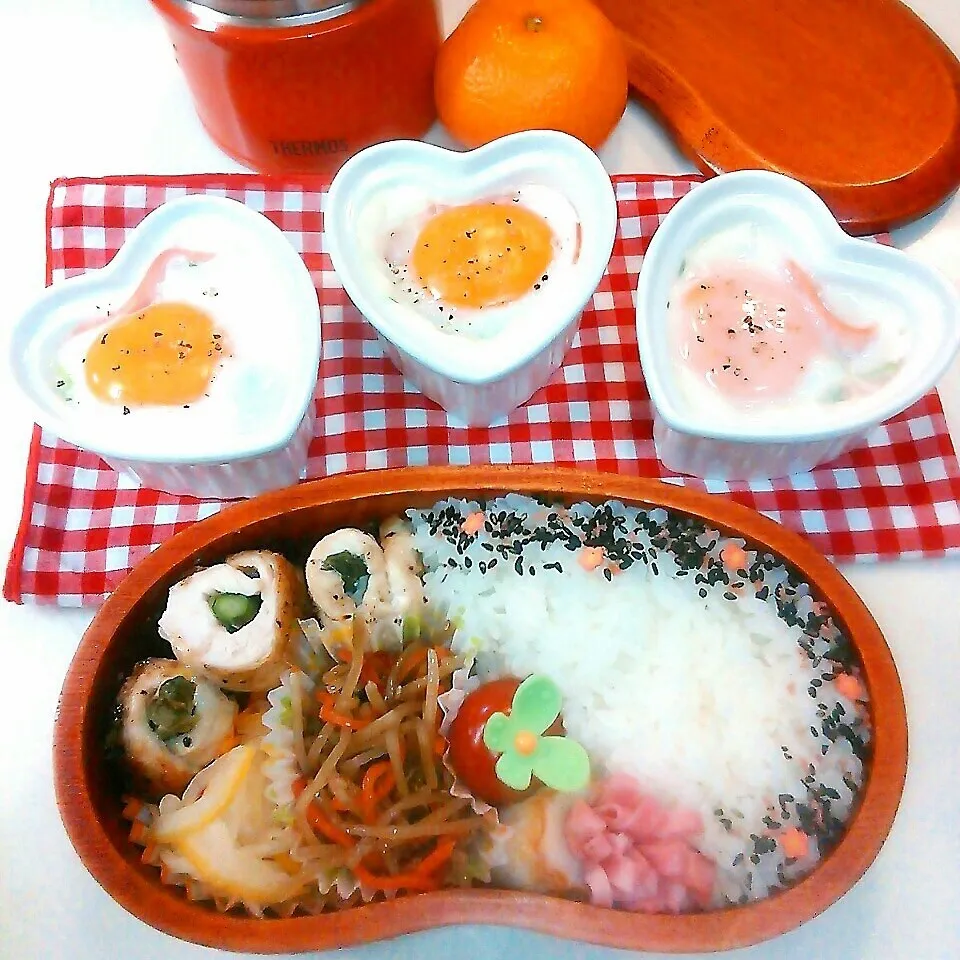 長女のお弁当とあきちゃんちの人気卵料理♡|やみぃさん