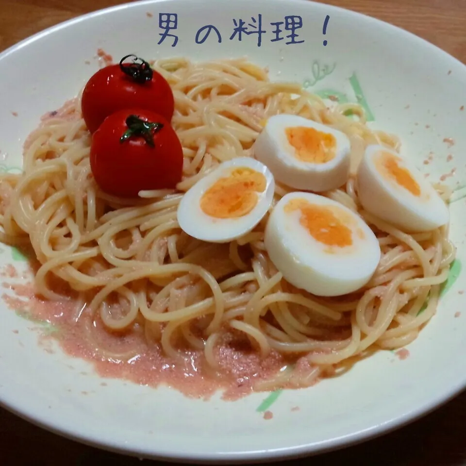 Snapdishの料理写真:華がない明太子パスタ|やんまぁさん