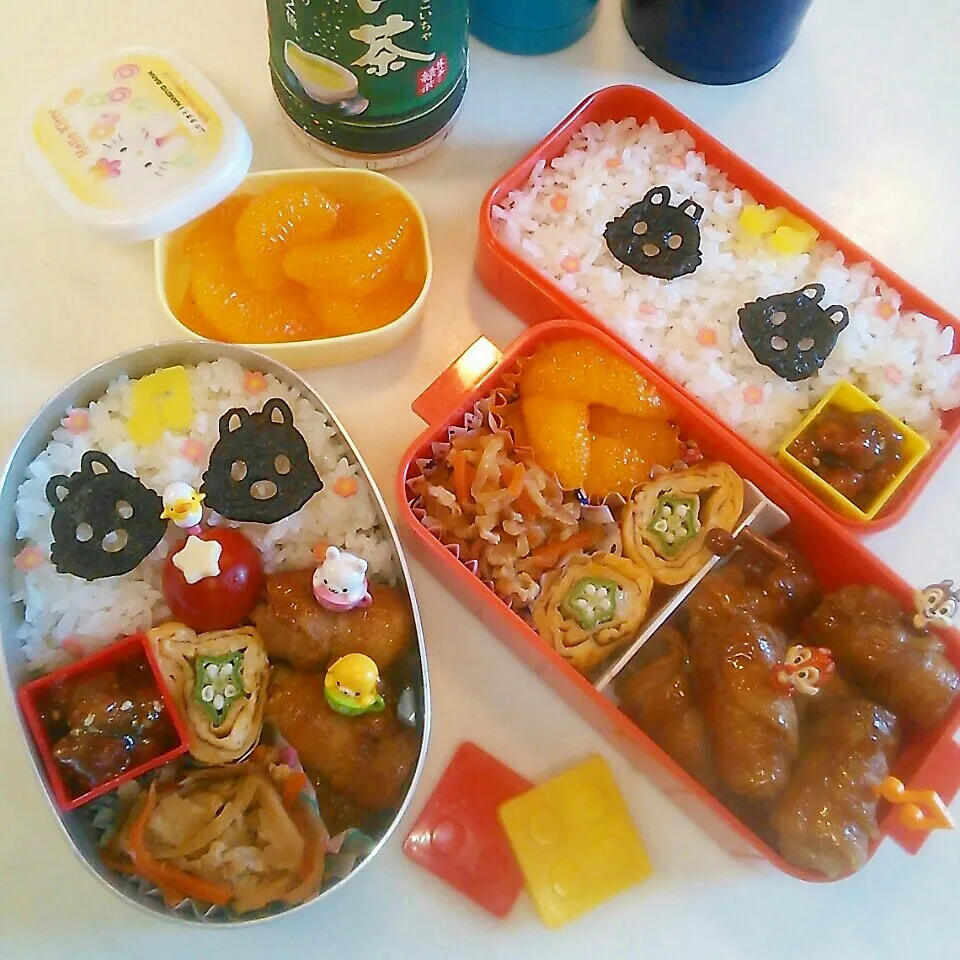 Snapdishの料理写真:姉妹のお弁当|やみぃさん