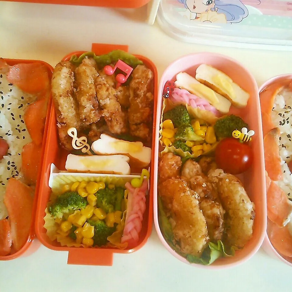 Snapdishの料理写真:姉妹のお弁当|やみぃさん