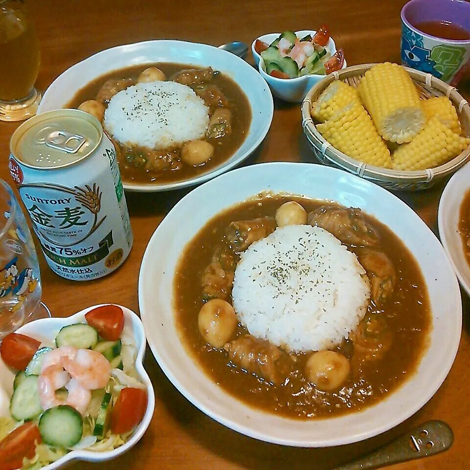 オクラの肉巻きカレー♪|やみぃさん