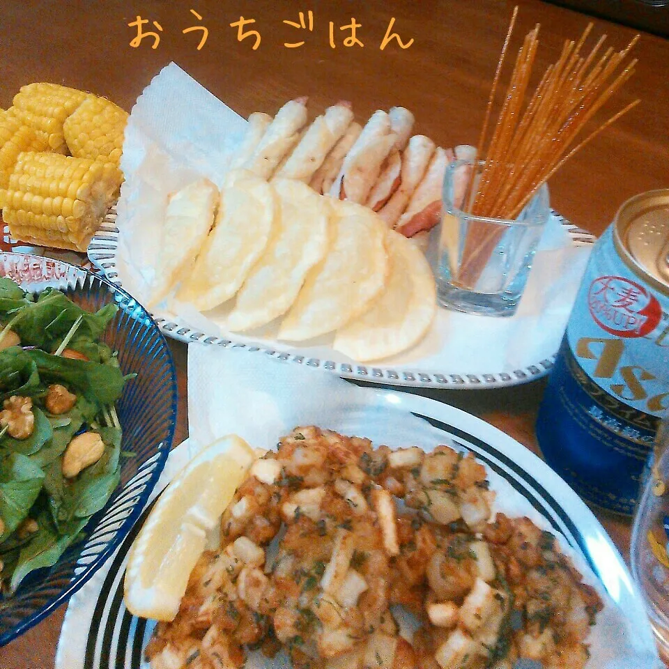 ちゃんちーさんの海老ナゲット♡で夕ご飯♪|やみぃさん