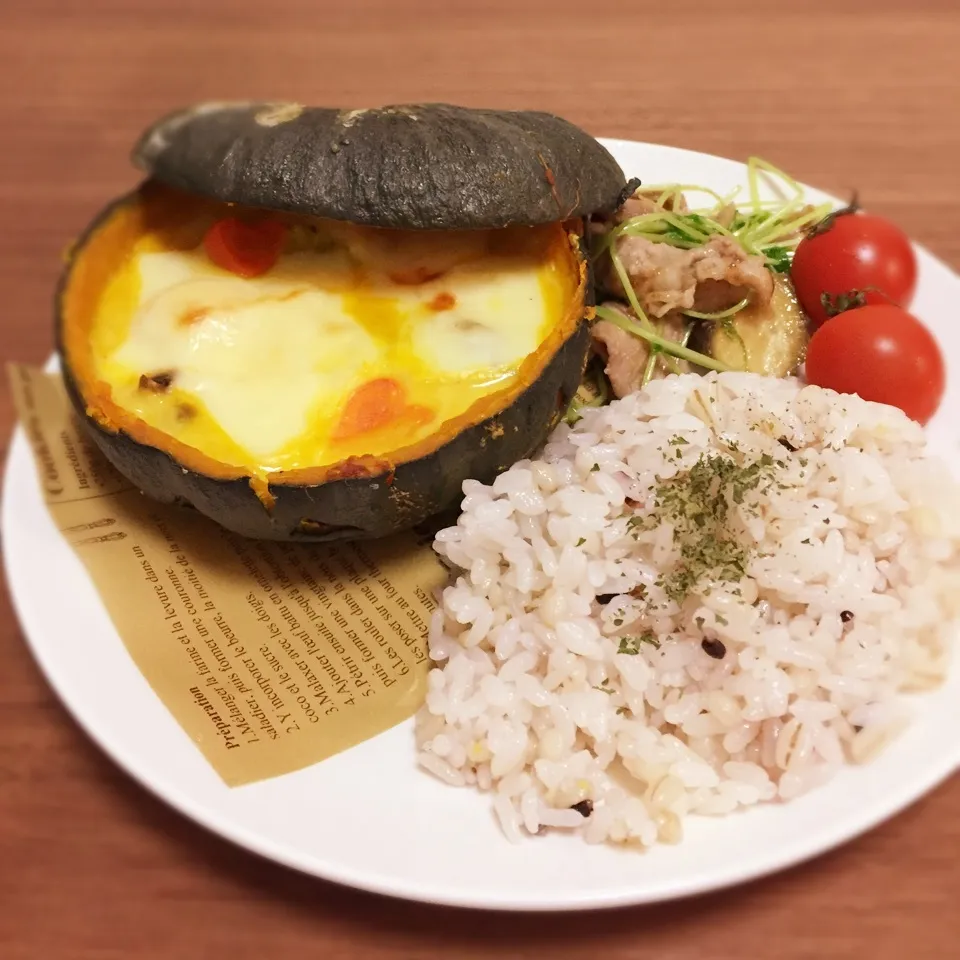 Snapdishの料理写真:カボチャグラタンプレート|charickさん