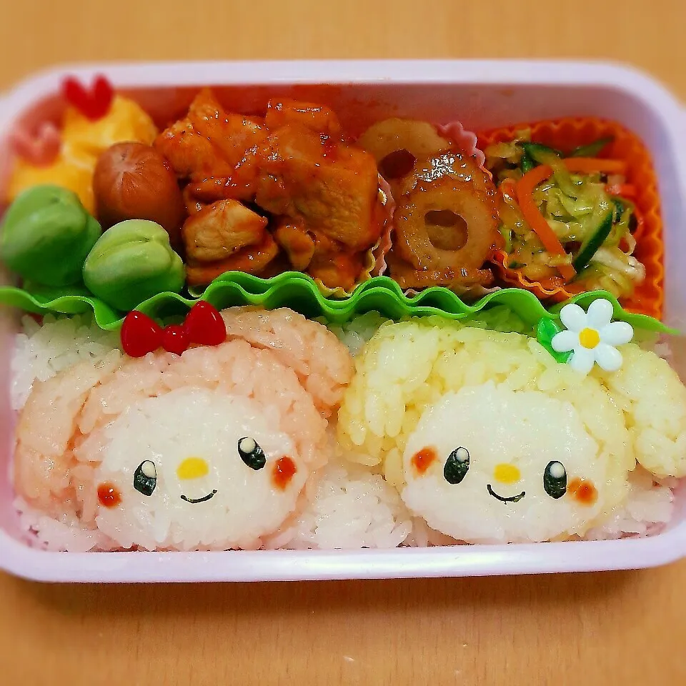 マイメロツインのお弁当♪|ゆいなつさん