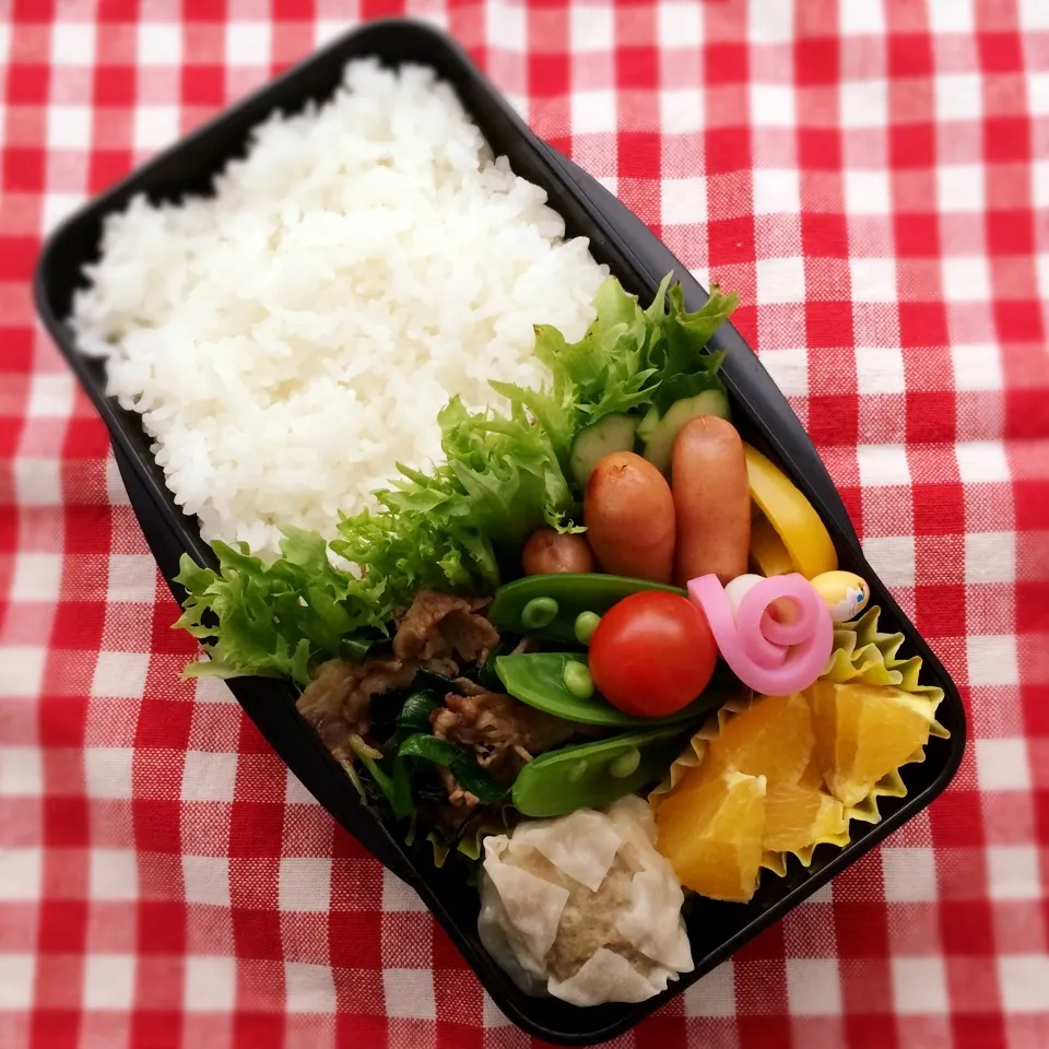 今日のお弁当(牛肉ニラ炒め)|demekinさん