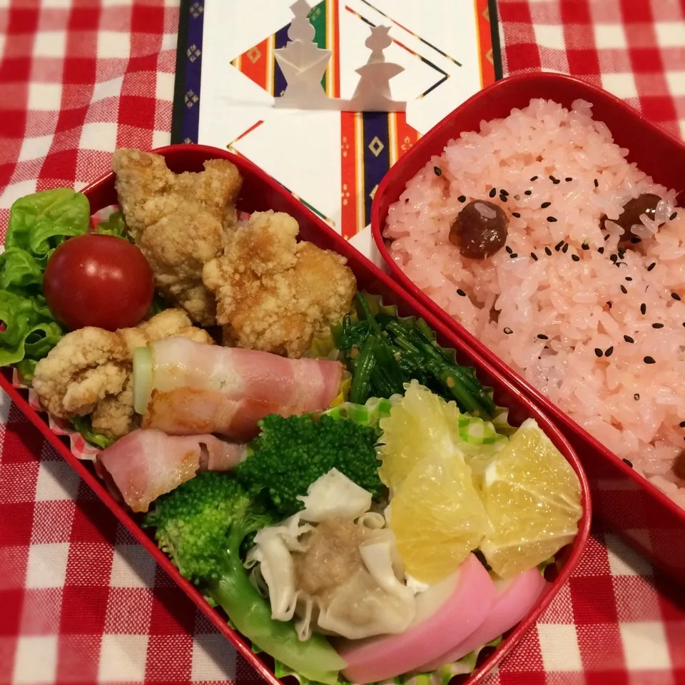 今日のお弁当(お赤飯)|demekinさん