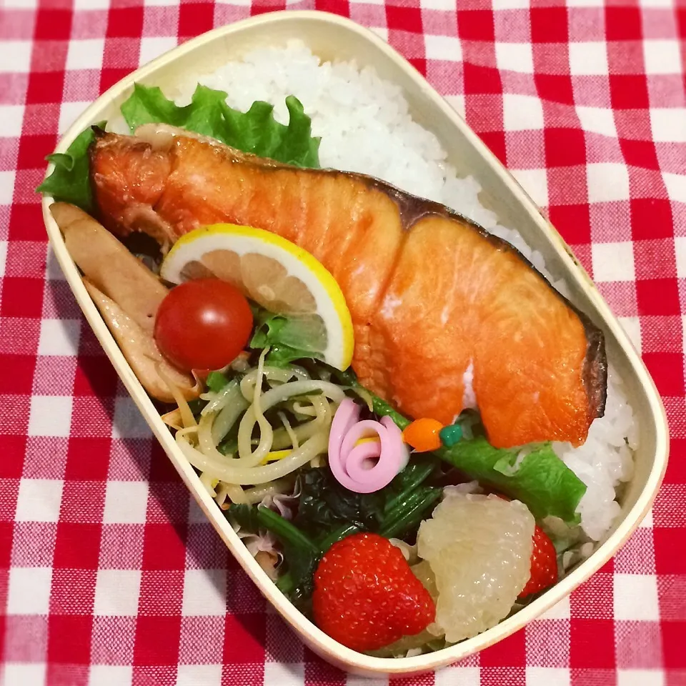 Snapdishの料理写真:1月13日のお弁当(塩鮭)|demekinさん