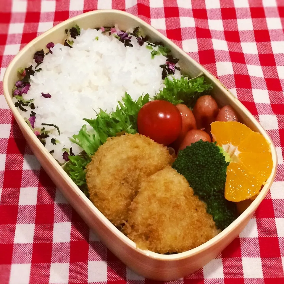 今日のお弁当(コロッケ)|demekinさん