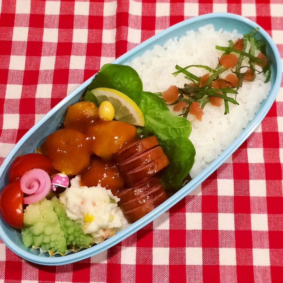 今日のお弁当(ミートボール)|demekinさん