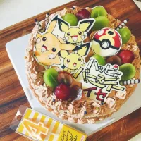 Snapdishの料理写真:息子の誕生日ケーキ|多摩子のおうちさん