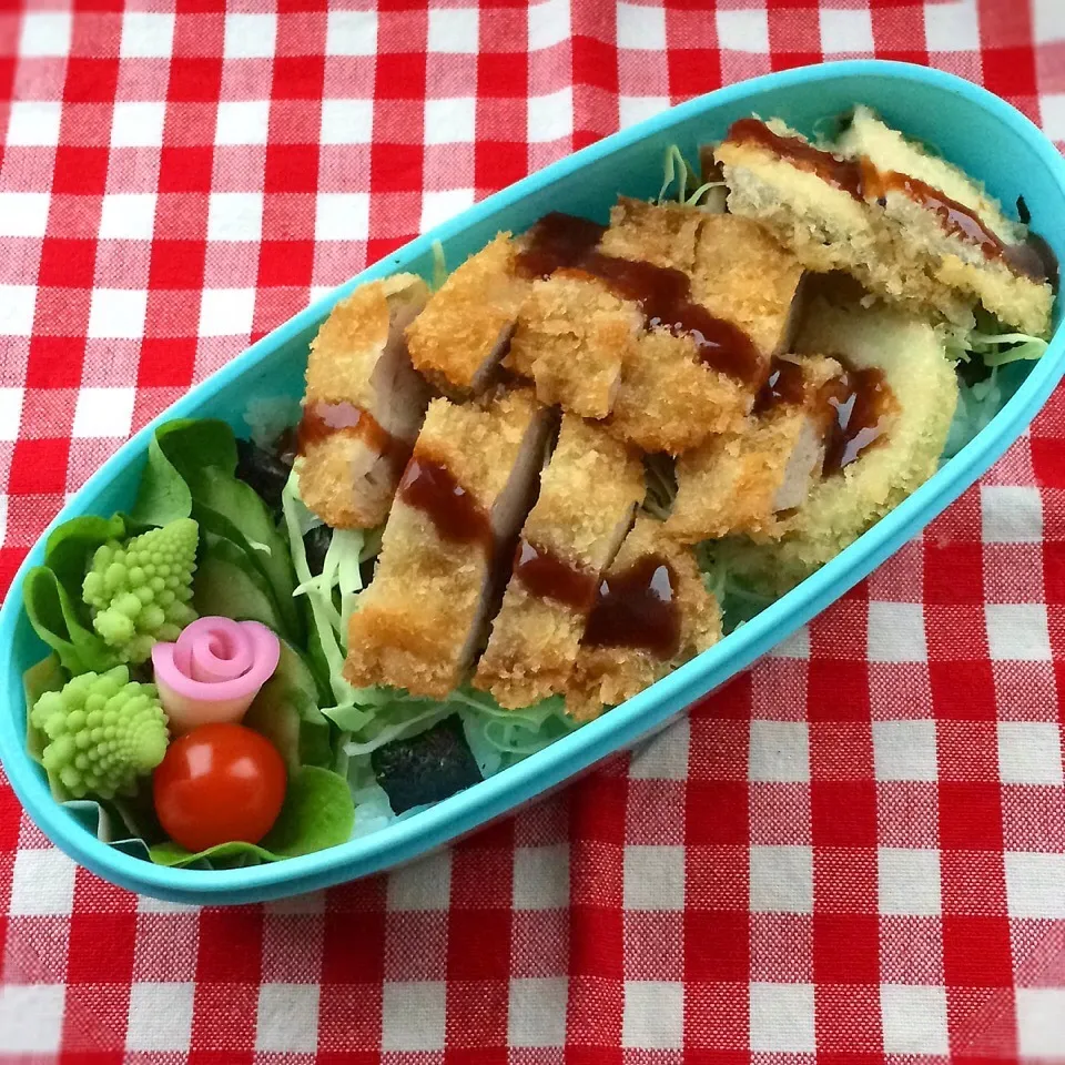 今日のお弁当(とんかつ)|demekinさん