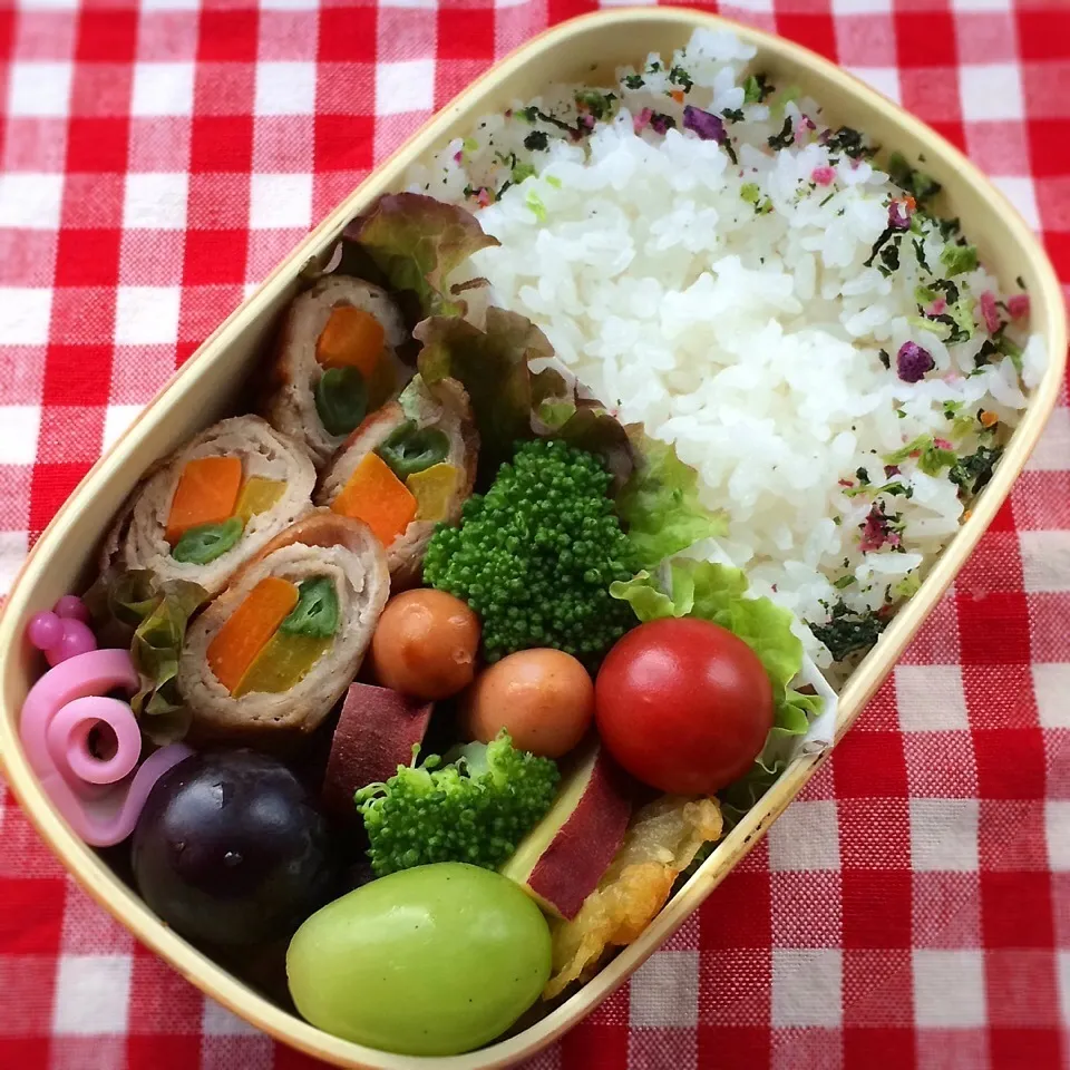 今日のお弁当(肉巻き)|demekinさん