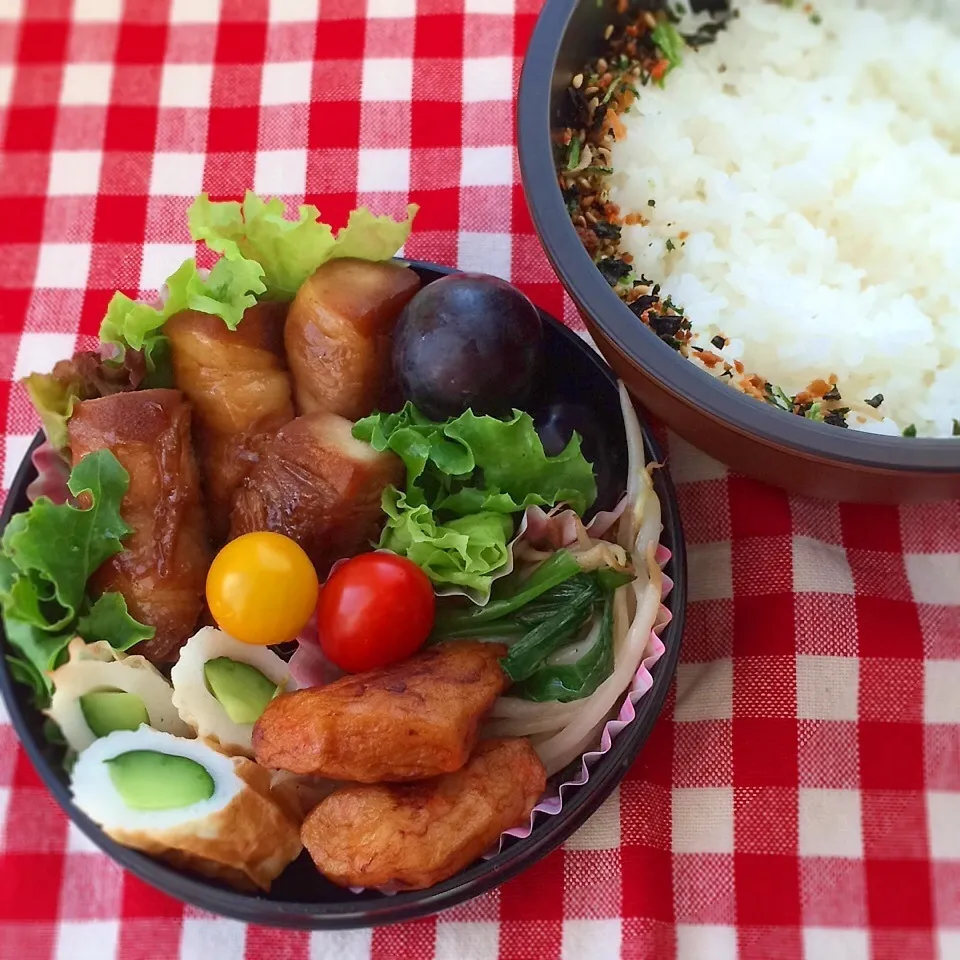 Snapdishの料理写真:昨日のお弁当(高野豆腐の肉巻き)|demekinさん