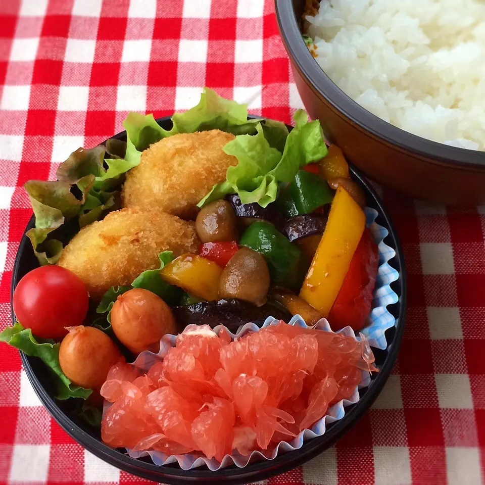 今日のお弁当(コロッケ)|demekinさん