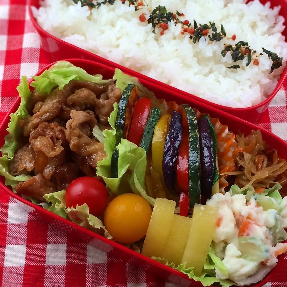 今日のお弁当(しょうが焼き)|demekinさん