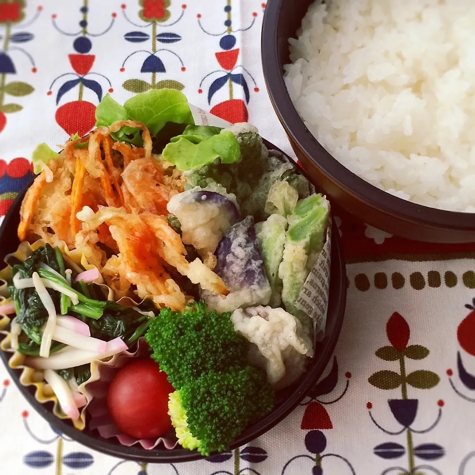 今日のお弁当(かき揚げ丼)|demekinさん