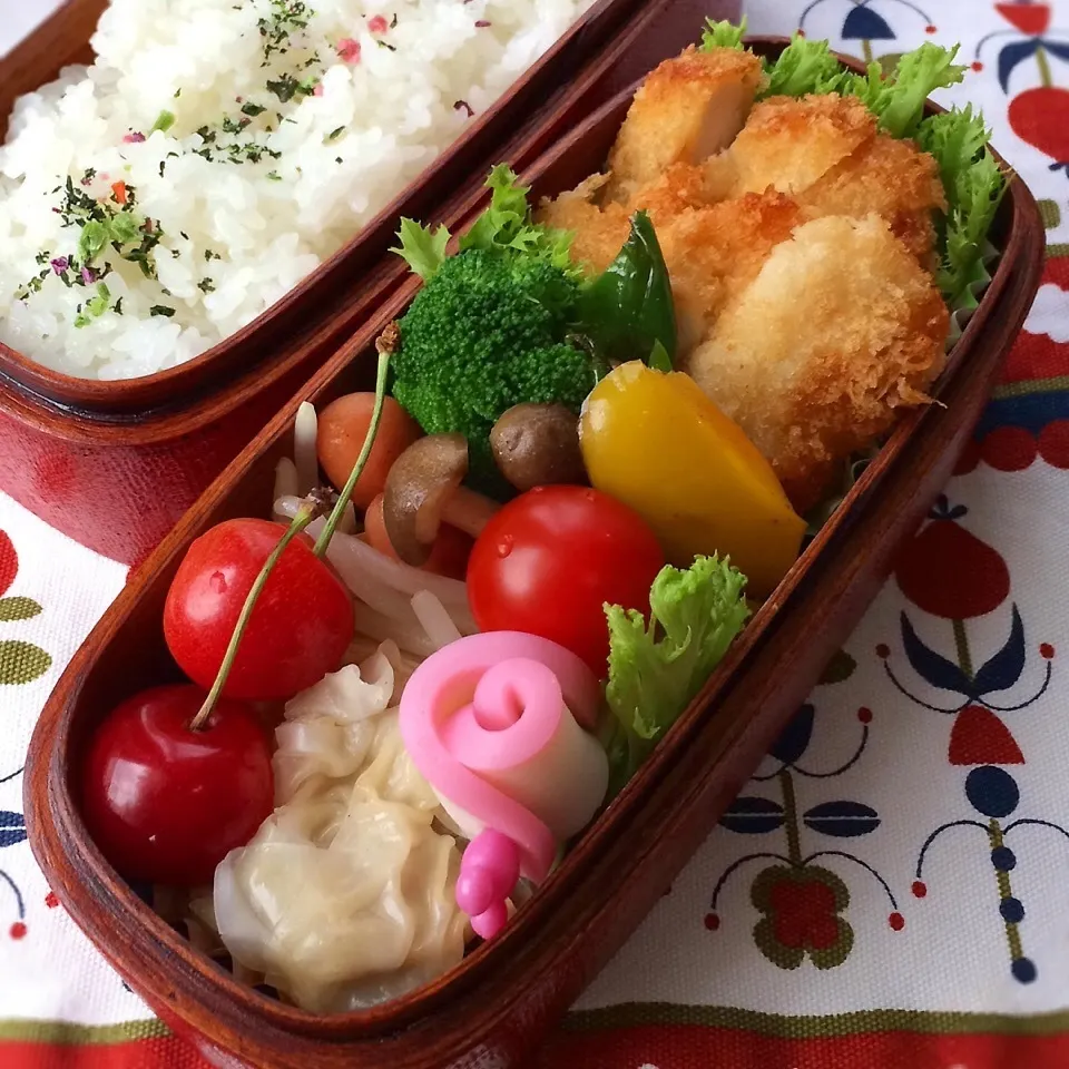 今日のお弁当(大葉梅チキンカツ)|demekinさん